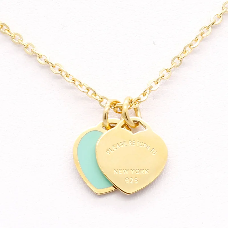 New type of stainless steel enamel pink double-center heart Necklace T Necklace short woman fashion jewelry wholesale
New type of stainless steel enamel pink double-center heart Necklace T Necklace short woman fashion jewelry wholesale