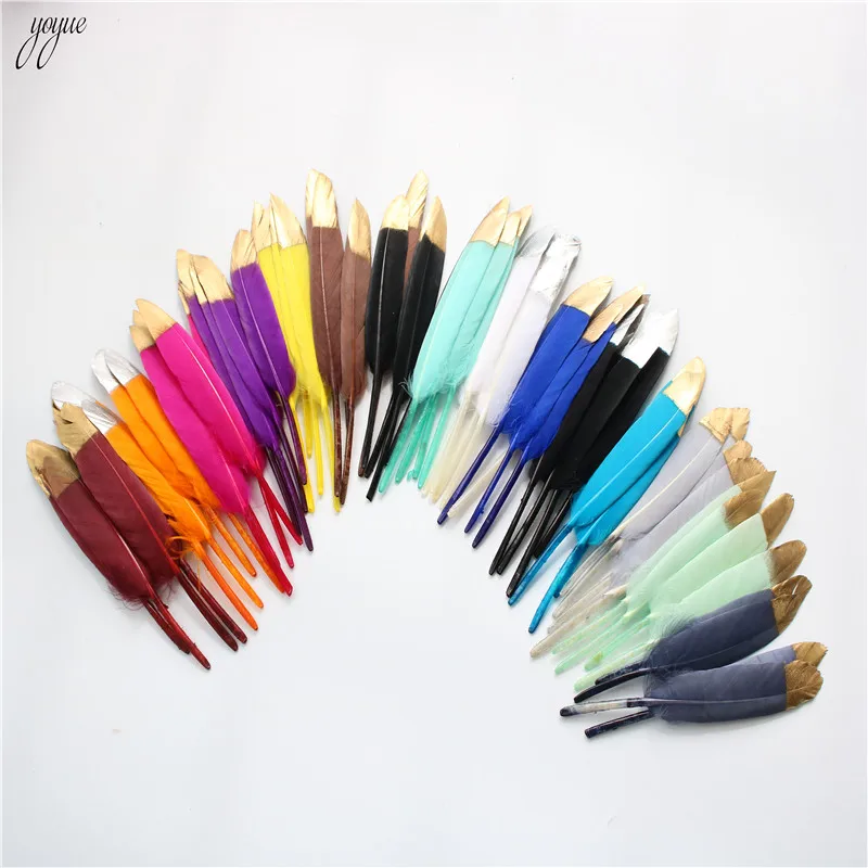 50Pcs/Lot Mint Green Dyed Gold Powder Dipped Duck Feathers Goose Feathers for Crafts 10-15CM/4-6inch Feather for Jewelry Making
50Pcs/Lot Mint Green Dyed Gold Powder Dipped Duck Feathers Goose Feathers for Crafts 10-15CM/4-6inch Feather for Jewelry Making