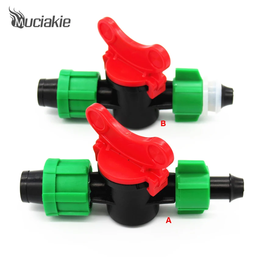 MUCIAKIE Good Switch Valve Connector for Connecting 5/8" Drip Tape & 8mm or 15mm PE PVC Hose Coupling Pipe for Garden Irrigation