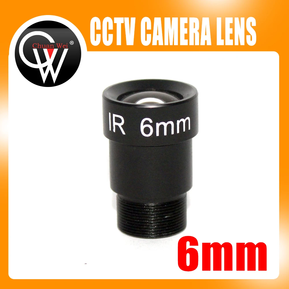 

5PCS/LOT IR 6mm CCTV lens 53 Degrees M12 1/3" and 1/4" F2.0 Lens For CCTV CCD CMOS Security Camera