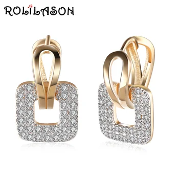 ROLILASON graceful fashion crystal white zircon square pendant champagne golden earring dating women daily office JE1190
ROLILASON graceful fashion crystal white zircon square pendant champagne golden earring dating women daily office JE1190