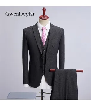 Gwenhwyfar 2018 New Tweed Suits Men Formal Wedding Tuxedo Gentlemen Blazer 3 Piece Men Suits Peak Collar (Jacket+Pants+Vest)
Gwenhwyfar 2018 New Tweed Suits Men Formal Wedding Tuxedo Gentlemen Blazer 3 Piece Men Suits Peak Collar (Jacket+Pants+Vest)