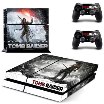 

Rise of The Tomb Raider PS4 Skin Sticker Decal For Sony PlayStation 4 Console and 2 Controllers PS4 Skin Sticker Vinyl