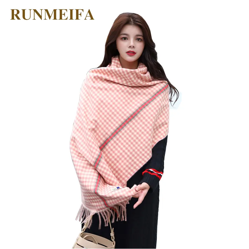 RUNMEIFA Simulated Cashmere Scarf For Women Sweet Plaid Shawl Foulard Femme Elegant Echarpe Mujer Bufanda Free Drop Shipping
RUNMEIFA Simulated Cashmere Scarf For Women Sweet Plaid Shawl Foulard Femme Elegant Echarpe Mujer Bufanda Free Drop Shipping
