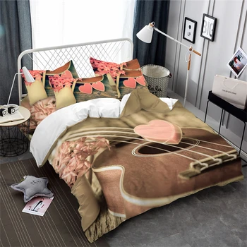 Romantic Guitar Bedding Set Sweet Heart 3D Forest Print Duvet Cover Set Musical Bedclothes King Queen Pillowcase Home Decor
Romantic Guitar Bedding Set Sweet Heart 3D Forest Print Duvet Cover Set Musical Bedclothes King Queen Pillowcase Home Decor