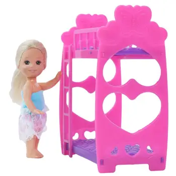 High Quality Doll Bunk bed for Barbie Doll Sister Kelly Pink Cute Furniture Playhouse Doll Accessories DIY Toy Kids 
High Quality Doll Bunk bed for Barbie Doll Sister Kelly Pink Cute Furniture Playhouse Doll Accessories DIY Toy Kids