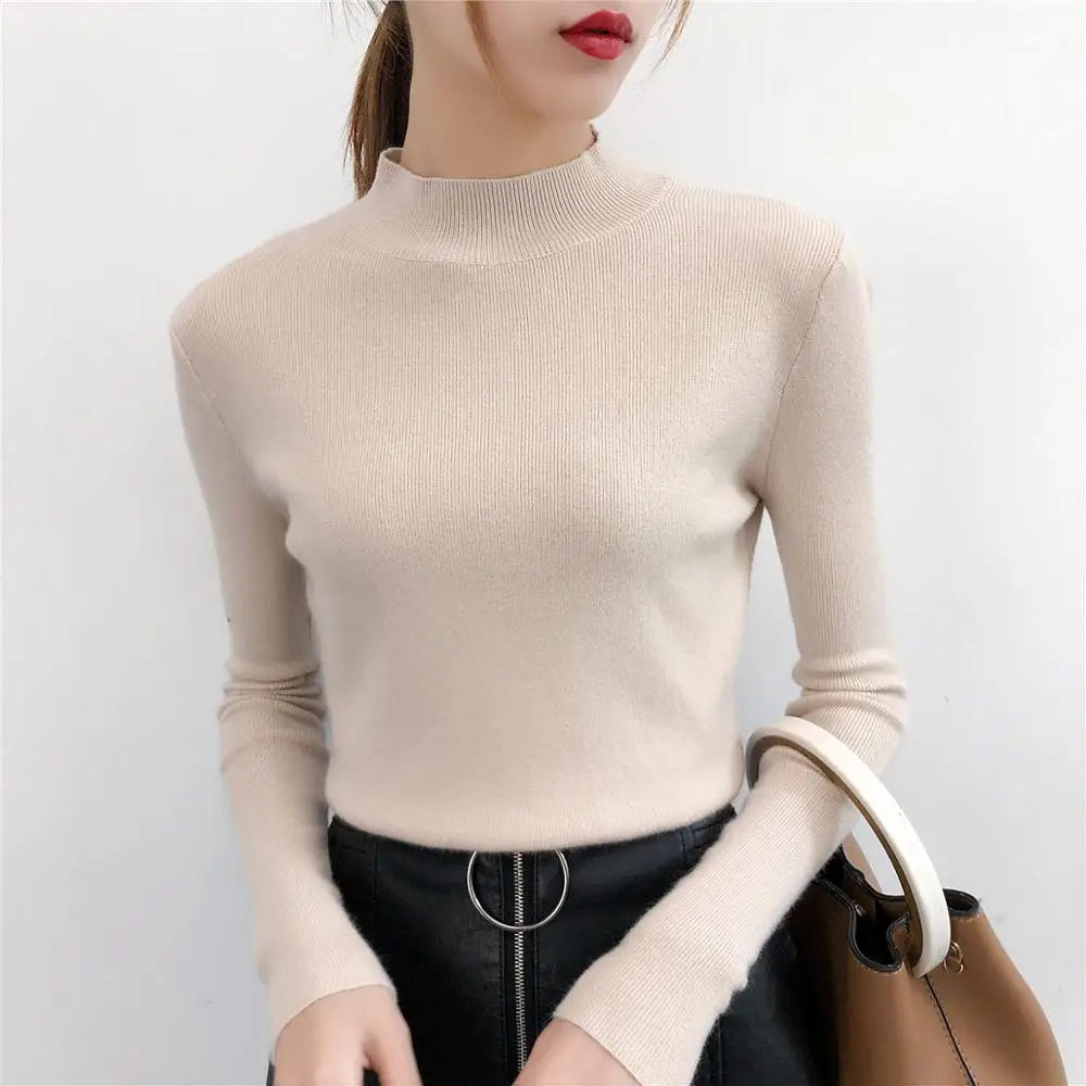 2019 Autumn The New Winter Women Sweater Knitted Elasticity Casual Fashion Slim Female Sweaters Long Sleeve Pullover Women
2019 Autumn The New Winter Women Sweater Knitted Elasticity Casual Fashion Slim Female Sweaters Long Sleeve Pullover Women