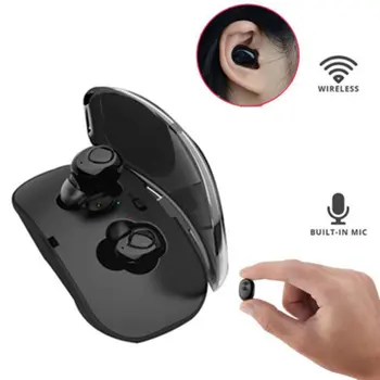 True Wireless Earbuds Earphones Mini Twins Headset Stereo Bluetooth Earphone Connected By Bluetooth 4.2 With Faster Pairing
True Wireless Earbuds Earphones Mini Twins Headset Stereo Bluetooth Earphone Connected By Bluetooth 4.2 With Faster Pairing