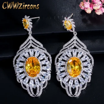 CWWZircons Oval Cut CZ Stones Long Feather Shape Dangle Designer Earrings For Women Luxury Party Wedding Jewelry Gift CZ350
CWWZircons Oval Cut CZ Stones Long Feather Shape Dangle Designer Earrings For Women Luxury Party Wedding Jewelry Gift CZ350