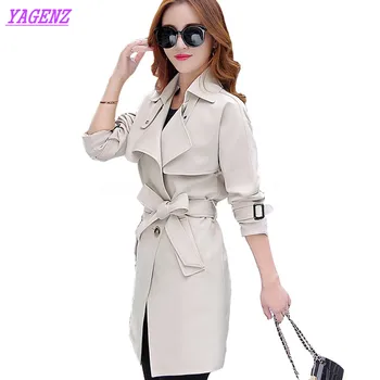 New 2018 Spring autumn Long Windbreaker coat Women fashion Slim Trench coat Young Women Double breasted temperament overcoat 364
New 2018 Spring autumn Long Windbreaker coat Women fashion Slim Trench coat Young Women Double breasted temperament overcoat 364