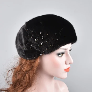 Winter women Real mink fur hats for fur cap with new fashion mink fur beret Russia good quality elegant hat
Winter women Real mink fur hats for fur cap with new fashion mink fur beret Russia good quality elegant hat
