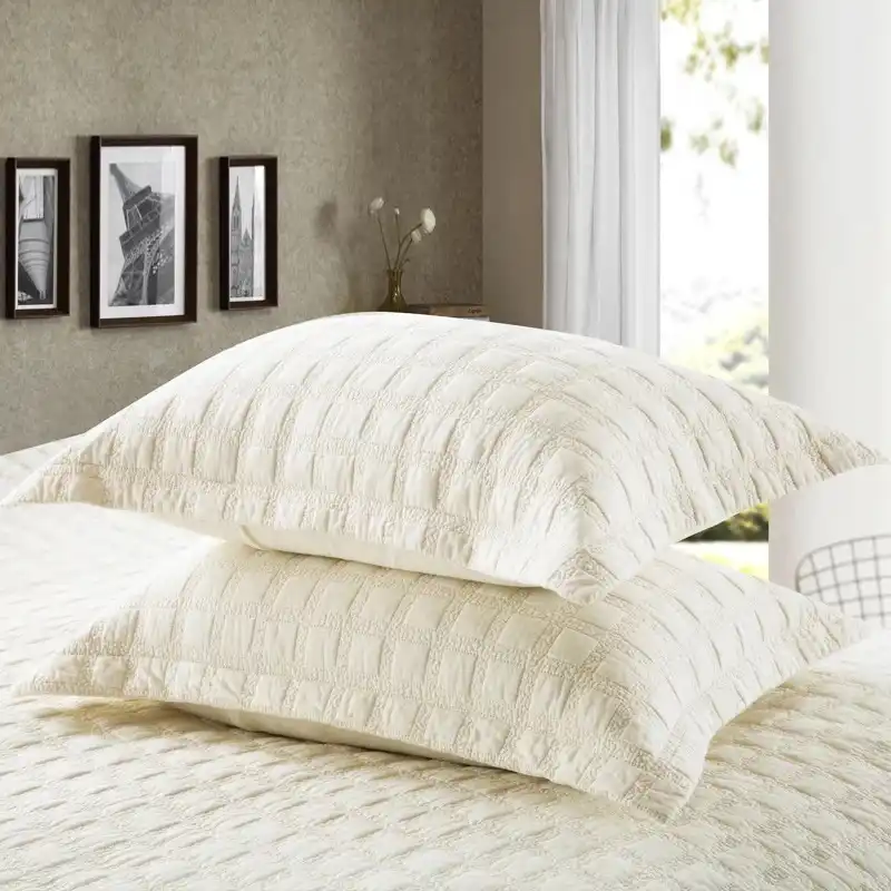 Aiou Ivory White King Size Bedspread Coverlet Comforter Cotton