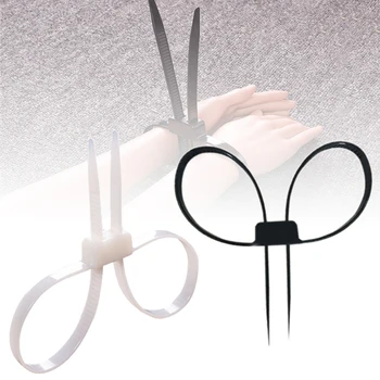 

camaTech Adjustalble Disposable Handcuffs Ankel Cuffs Bondage Restraints Plastic Locking Double Flex Cuff BDSM Exotic Sex Toys