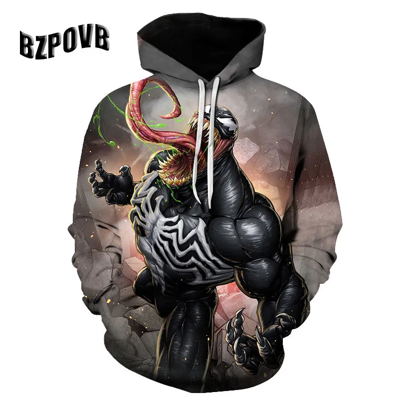 Hot Sale New arrive popular movie venom 3D Printed Hoodies Men Women Hooded Sweatshirts hip hop Pullover Pocket Jackets
Hot Sale New arrive popular movie venom 3D Printed Hoodies Men Women Hooded Sweatshirts hip hop Pullover Pocket Jackets