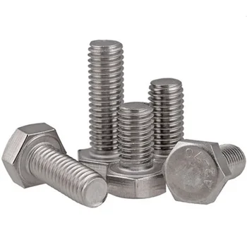 

2pcs M8 Hexagon Screw 304 stainless steel Full tooth hex screws DIN933 hexagons bolt 60mm-150mm Length