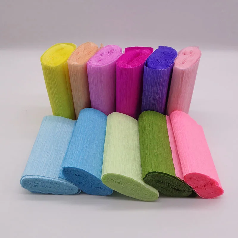 250*10cm Crinkled Crepe Paper Craft DIY Flower Wrapping Fold Paper Scrapbooking Origami Gifts Party Decoration Packing Material
250*10cm Crinkled Crepe Paper Craft DIY Flower Wrapping Fold Paper Scrapbooking Origami Gifts Party Decoration Packing Material
