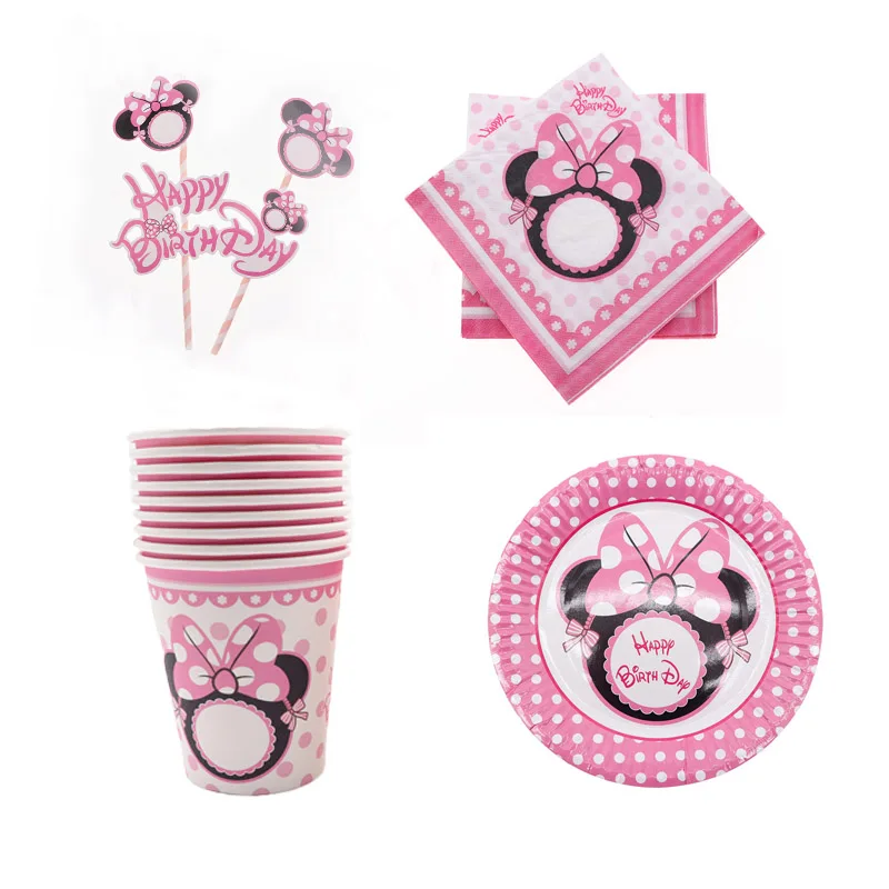 41pc Minnie Disposable Tableware Set Party Supplies Disposable Cake Topper Napkin Plate Cup Pink Birthday Party Decorations Kids
41pc Minnie Disposable Tableware Set Party Supplies Disposable Cake Topper Napkin Plate Cup Pink Birthday Party Decorations Kids