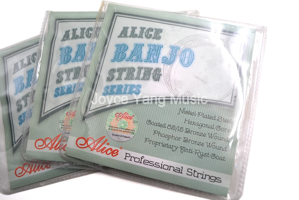 3 Sets Alice AJ06 4-String Banjo Strings Nickel-Plated Steel Strings/Coated 85/15 Bronze Wound .009-.030 in.
3 Sets Alice AJ06 4-String Banjo Strings Nickel-Plated Steel Strings/Coated 85/15 Bronze Wound .009-.030 in.