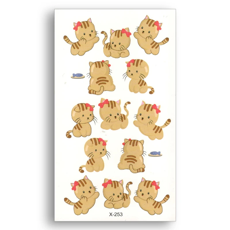 Fake temporary tattoo Water Transfer Colorful cute cat stickers Child Girls kids Beauty Body Art Makeup Live of Song X253
Fake temporary tattoo Water Transfer Colorful cute cat stickers Child Girls kids Beauty Body Art Makeup Live of Song X253