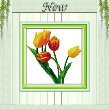 Beautiful flowers Tulip Drawing Decor 11CT counted print on the Canvas DMC 14CT Cross Stitch diy Embroidery kits Needlework Sets
Beautiful flowers Tulip Drawing Decor 11CT counted print on the Canvas DMC 14CT Cross Stitch diy Embroidery kits Needlework Sets