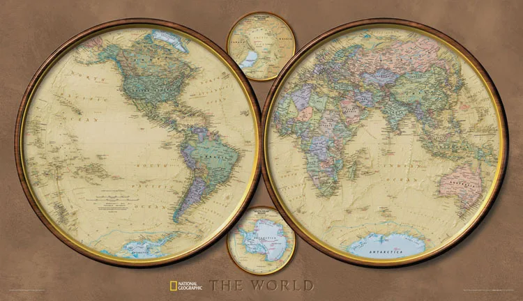 Cotton Canvas Hemisphere World Map, National Geographic Magazine Version, Wall Hanging Paintings for Home/Office/Classroom Decor
Cotton Canvas Hemisphere World Map, National Geographic Magazine Version, Wall Hanging Paintings for Home/Office/Classroom Decor