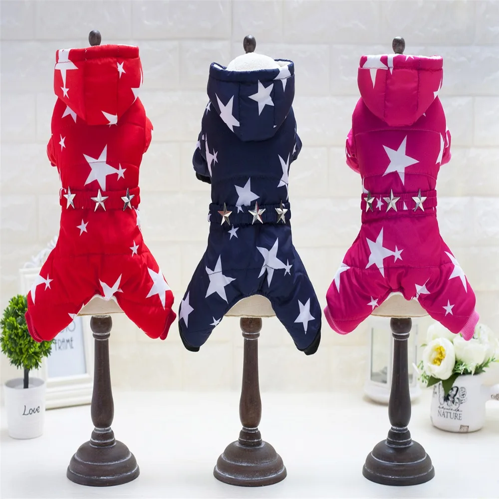 Thickness Four Legs Cotton Pet Dogs Winter Coat With Star Pattern Small Puppy Dogs Clothing Coat For Dog From S to XXL
Thickness Four Legs Cotton Pet Dogs Winter Coat With Star Pattern Small Puppy Dogs Clothing Coat For Dog From S to XXL