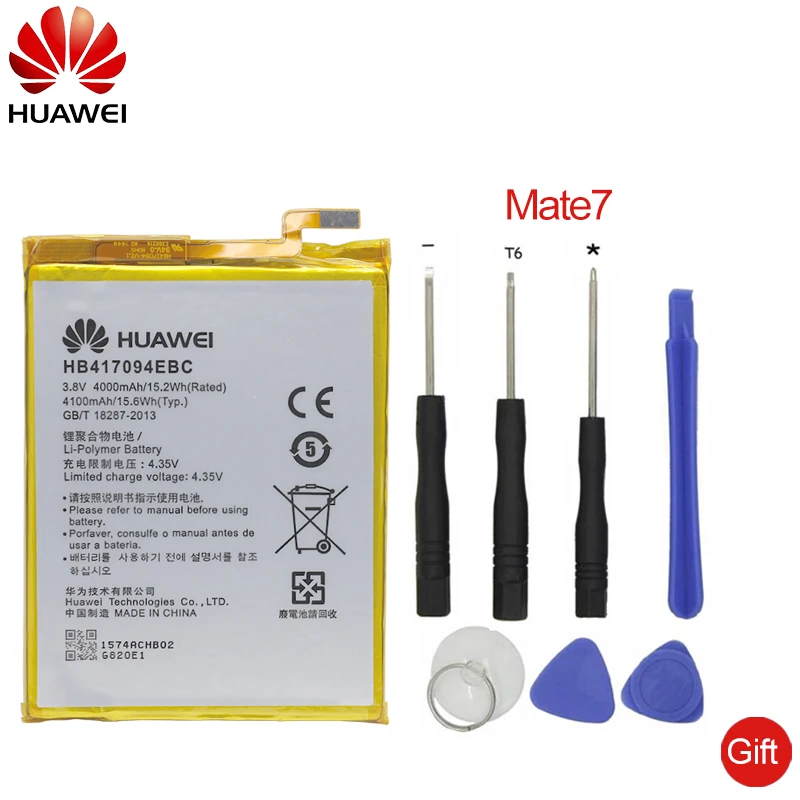 Hua Wei Original Phone Battery HB417094EBC For Huawei Ascend Mate 7 MT7 TL00 TL10 UL00 CL00 4100mAh Replacement Phone Battery
Hua Wei Original Phone Battery HB417094EBC For Huawei Ascend Mate 7 MT7 TL00 TL10 UL00 CL00 4100mAh Replacement Phone Battery