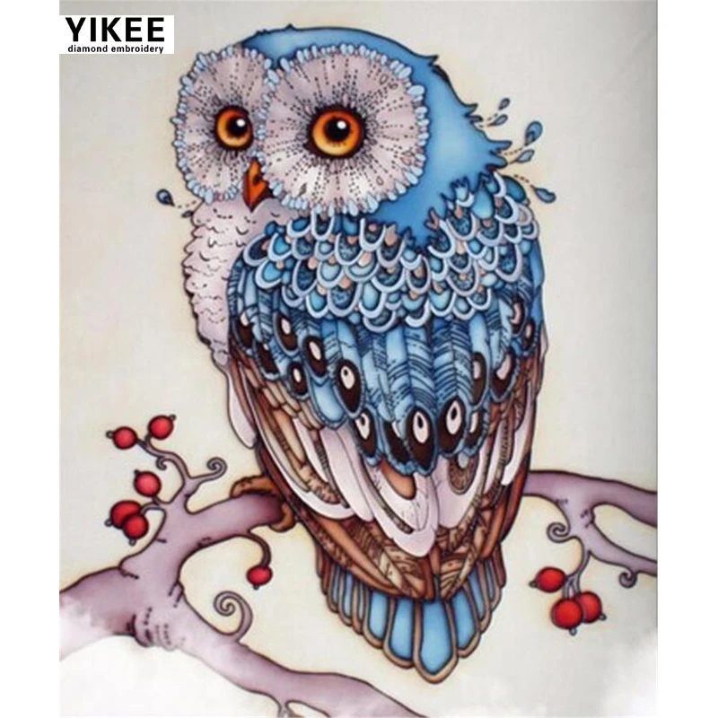 YIKEE blue owl diamond painting Handmade Needlework DIY Diamond Embroidery Mosaic Rhinestone Picture b022
YIKEE blue owl diamond painting Handmade Needlework DIY Diamond Embroidery Mosaic Rhinestone Picture b022