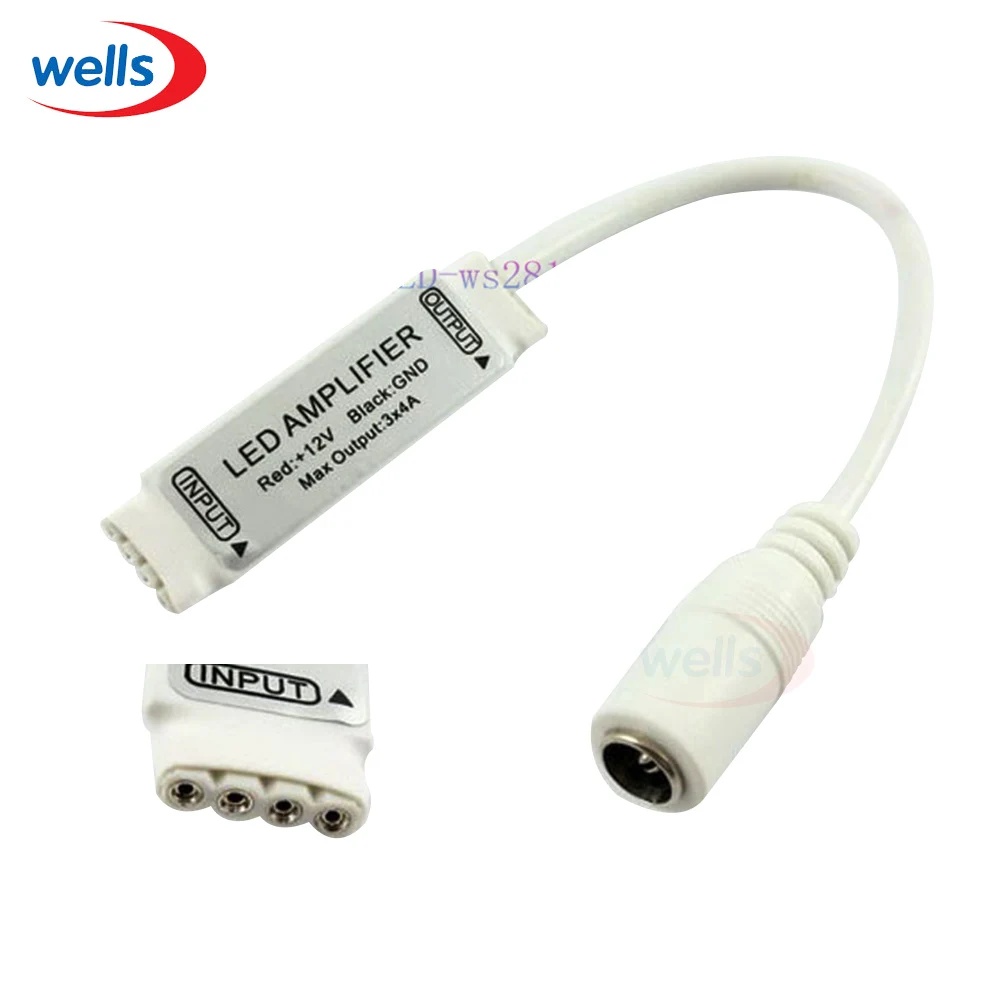 DC12V 4X3A Slim Mini Inline RGB LED Controller with DC Female Connector for Strips
DC12V 4X3A Slim Mini Inline RGB LED Controller with DC Female Connector for Strips
