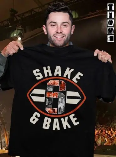 

Baker Mayfield Shirt Bake Shake Black Cotton Men TShirt Cartoon t shirt men Unisex New Fashion tshirt free shipping funny tops
