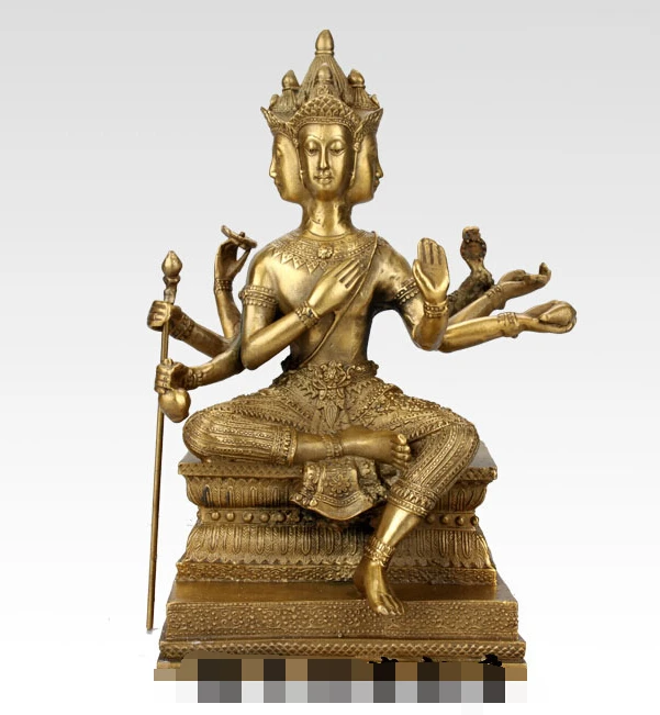 15" Thailand Buddhism Four Face Buddha Brahma Heavenly King Bronze Statue R0712 (B0328)
15" Thailand Buddhism Four Face Buddha Brahma Heavenly King Bronze Statue R0712 (B0328)
