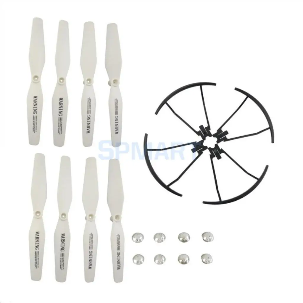 RC Four-Axis Airplane Spare Part Propeller+Bumper Guards Combo Set for VISUO XS809 XS809W XS809HW 8807 8807W