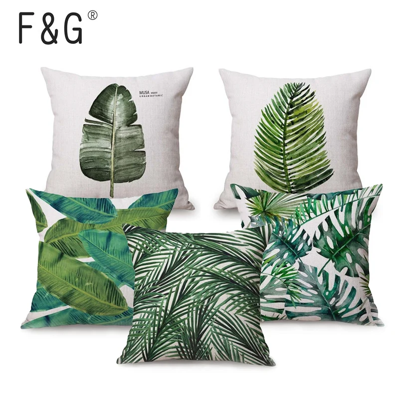 Plant Cushion Cover Tropic Tree Green Throw Pillow Cover palm leaf Decorative Pillows Flower Cushion Cover for Sofa Car Home
Plant Cushion Cover Tropic Tree Green Throw Pillow Cover palm leaf Decorative Pillows Flower Cushion Cover for Sofa Car Home