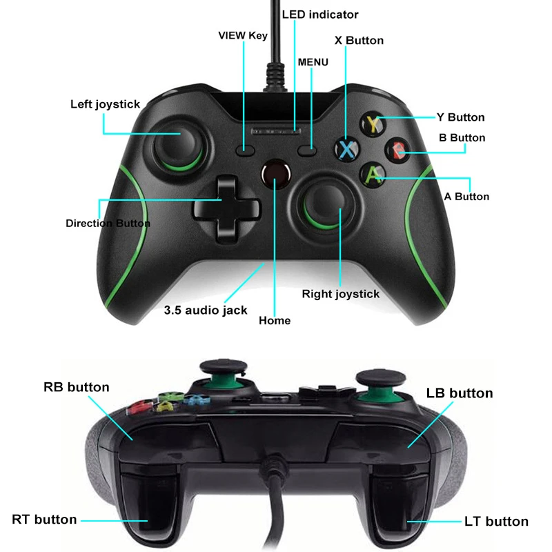 USB-Wired-Controller-Controle-For-Microsoft-Xbox-One-Controller-Gamepad-For-Xbox-One-Slim-PC-Windows (2)