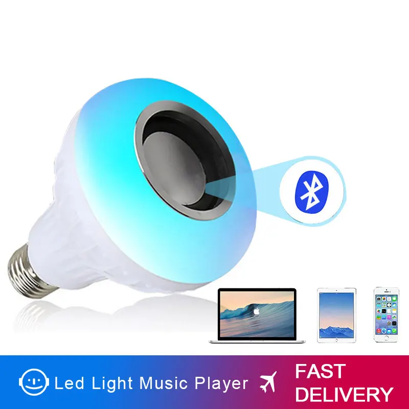 HF01 Wireless Bluetooth Speaker+12W RGB Bulb LED Lamp 110V 220V Smart Led Light Music Player Audio with Remote Control
HF01 Wireless Bluetooth Speaker+12W RGB Bulb LED Lamp 110V 220V Smart Led Light Music Player Audio with Remote Control