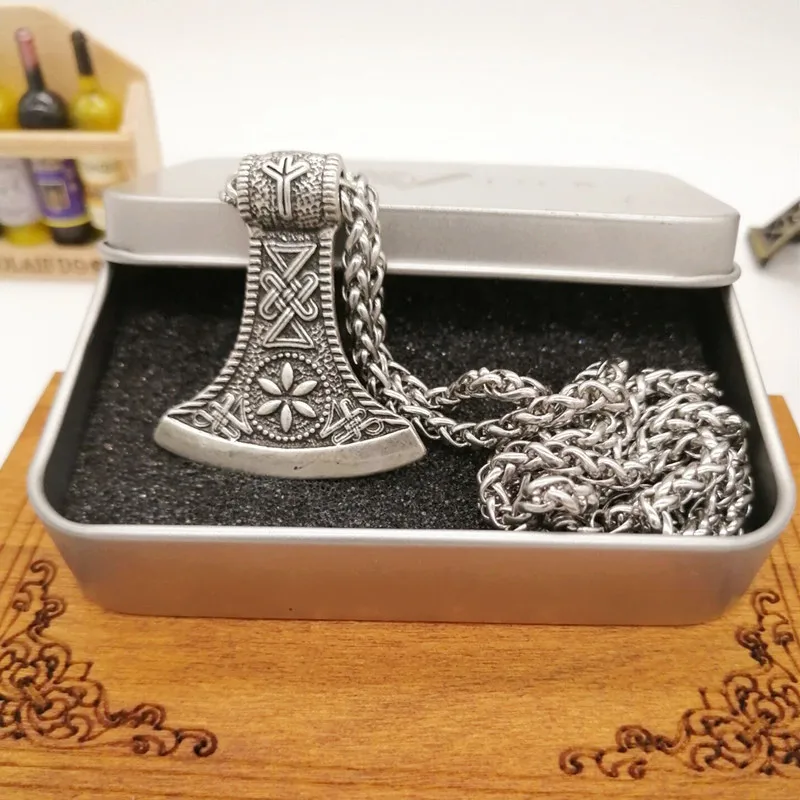 Viking Perun Aegishjalmur Rune Axe Pendant Necklace Men Women Viking Jewelry Drop Shipping
Viking Perun Aegishjalmur Rune Axe Pendant Necklace Men Women Viking Jewelry Drop Shipping