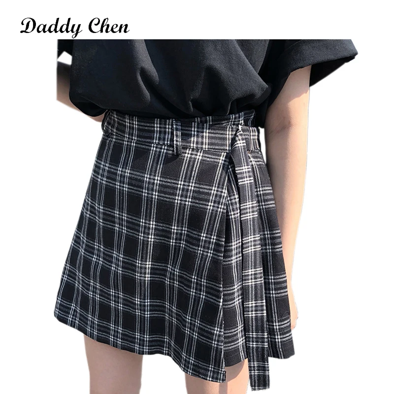 Daddy Chen Plaid Mini Skirt A Line Summer Skirts Womens Sashes Black Shorts Falda A Cuadros School Girl Kawaii Student Skirts
Daddy Chen Plaid Mini Skirt A Line Summer Skirts Womens Sashes Black Shorts Falda A Cuadros School Girl Kawaii Student Skirts