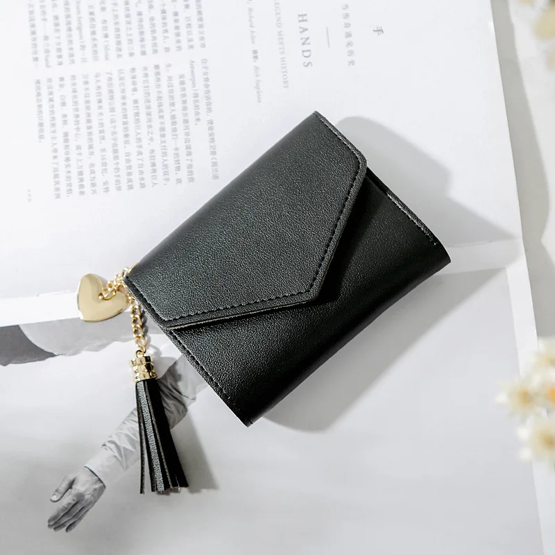 2018 New Fashion Pu Leather Women Simple Short Wallet Tassel Mini Coin Purse Card Holders Girls Wallets Small Solid Designer Bag
2018 New Fashion Pu Leather Women Simple Short Wallet Tassel Mini Coin Purse Card Holders Girls Wallets Small Solid Designer Bag