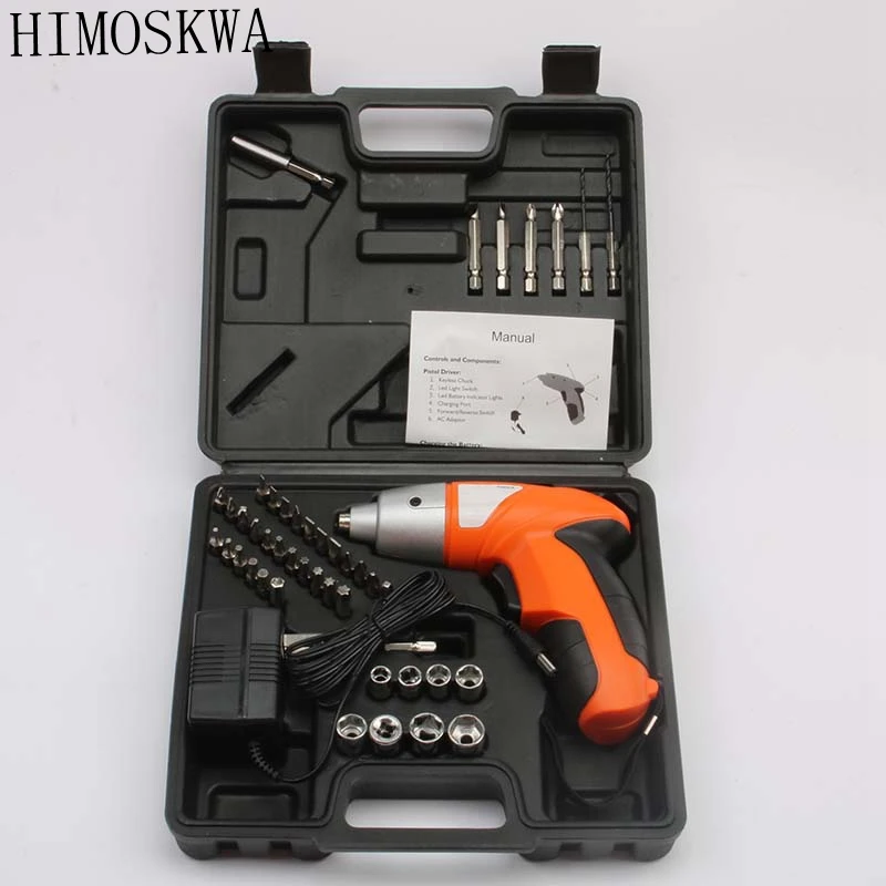 HIMOSKWA 4.8v Electric Screwdriver Lithium Battery Rechargeable Multi-function cordless Electric Drill
HIMOSKWA 4.8v Electric Screwdriver Lithium Battery Rechargeable Multi-function cordless Electric Drill