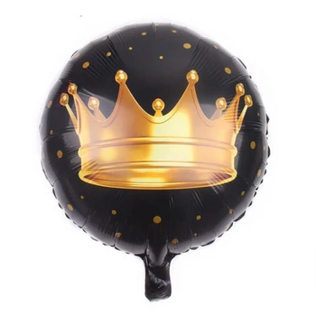 10 Pcs/set Cute 18inch Gold Crown Black Balloons Happy Birthday Party Decoration Wedding Inflatable Aluminium Balloon Holiday
10 Pcs/set Cute 18inch Gold Crown Black Balloons Happy Birthday Party Decoration Wedding Inflatable Aluminium Balloon Holiday