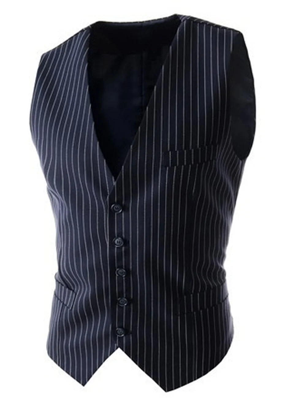 Custom Made Navy/Gray Stripe Vests Slim Fit Business Vests Men Waistcoat Gilet Homme Sleeveless Mens Suit Fashion Casual Vest
Custom Made Navy/Gray Stripe Vests Slim Fit Business Vests Men Waistcoat Gilet Homme Sleeveless Mens Suit Fashion Casual Vest