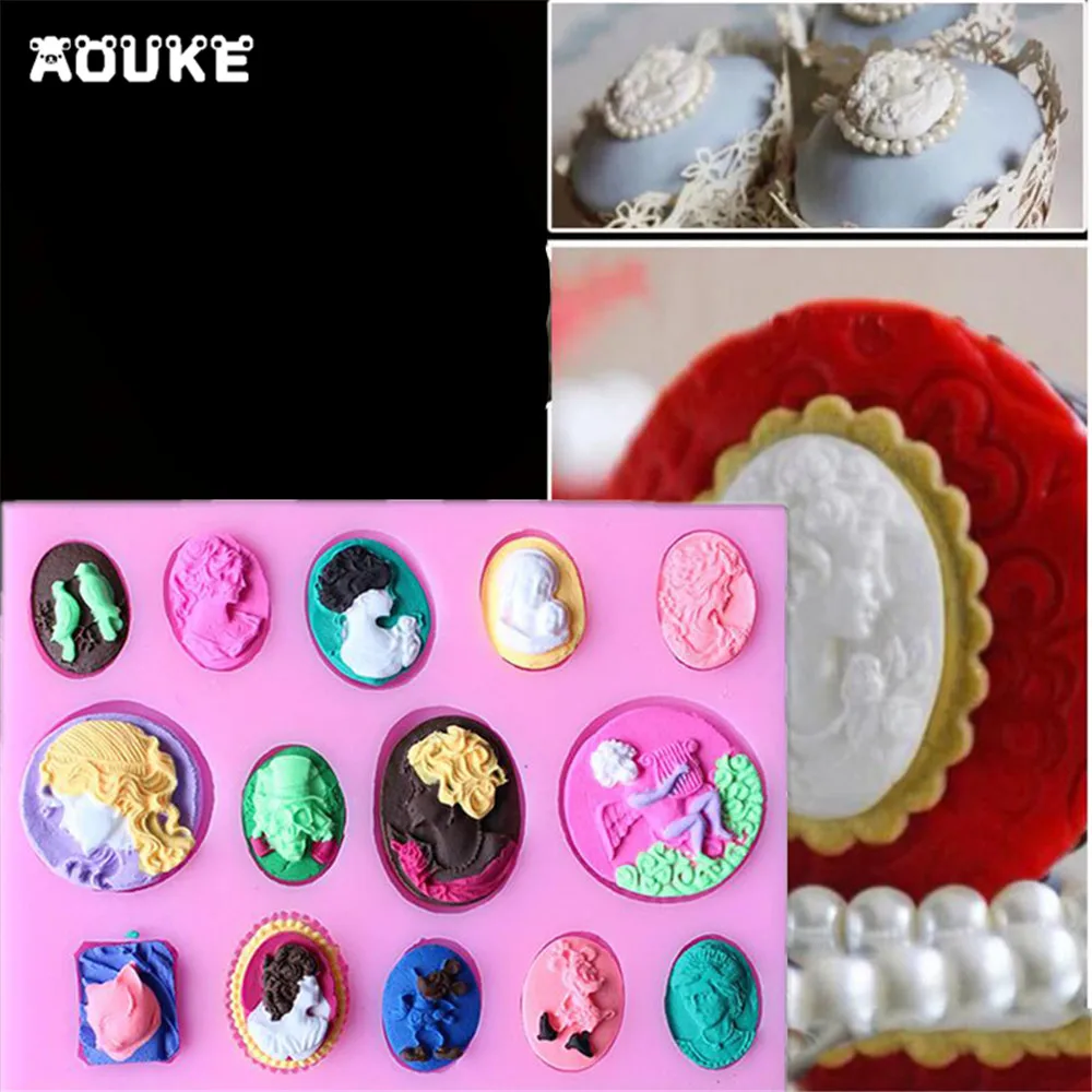 Aouke Lady head Silicone Molds Ribbon Curtain Embossed Mold Cupcake Chocolate Pastry Sugar Brim Decor Mould DIY Biscuits Tools
Aouke Lady head Silicone Molds Ribbon Curtain Embossed Mold Cupcake Chocolate Pastry Sugar Brim Decor Mould DIY Biscuits Tools