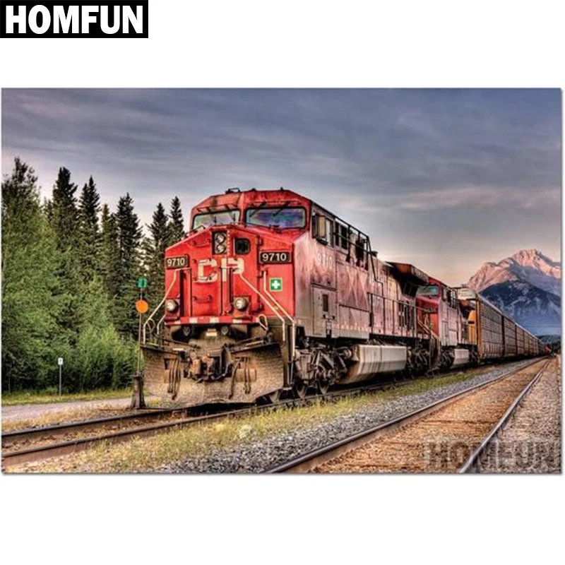 HOMFUN Full Square/Round Drill 5D DIY Diamond Painting "Train Scenery" Embroidery Cross Stitch 5D Home Decor Gift A05090
HOMFUN Full Square/Round Drill 5D DIY Diamond Painting "Train Scenery" Embroidery Cross Stitch 5D Home Decor Gift A05090