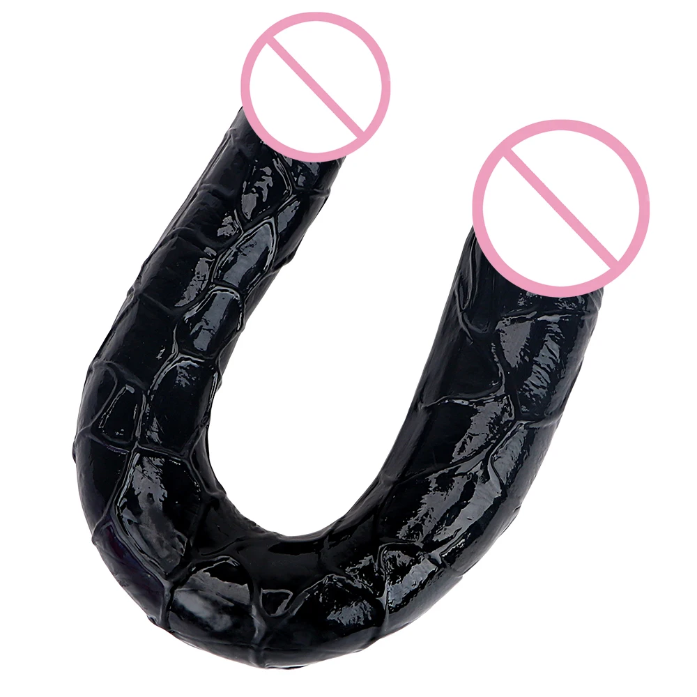 IKOKY Female Masturbator Dual Penetration Head Flexible Long Dildo Sex Toys for Women Lesbian Realistic Penis Double Dildos 5
