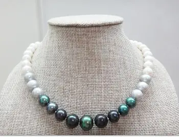 HUGE 18"8-12MM SOUTH SEA GENUINE BLACK WHITE GREEN ROUND PEARL NECKLACE 925 silver
HUGE 18"8-12MM SOUTH SEA GENUINE BLACK WHITE GREEN ROUND PEARL NECKLACE 925 silver