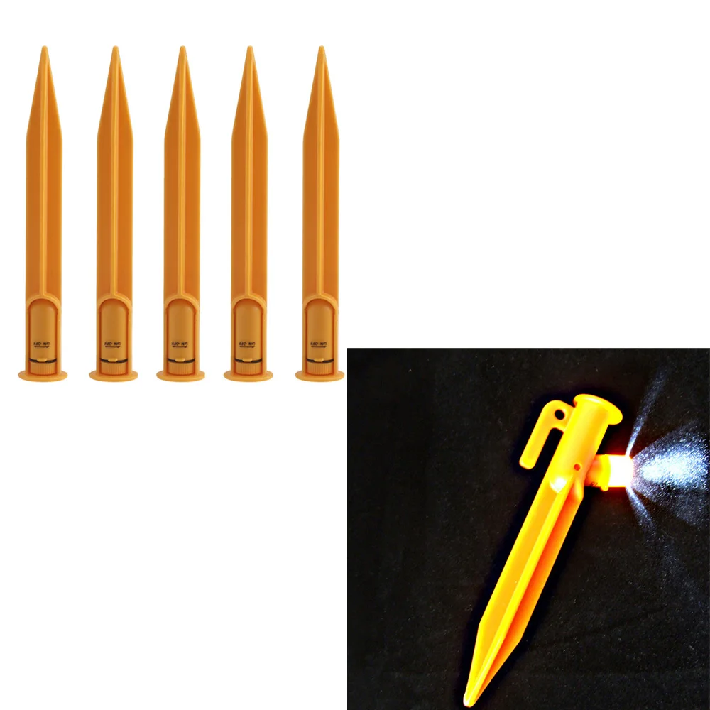 5pcs 15cm LED Light Tent Pegs Stakes Nail Illuminated Camping Trip Survival Night Lights for Outdoor
5pcs 15cm LED Light Tent Pegs Stakes Nail Illuminated Camping Trip Survival Night Lights for Outdoor