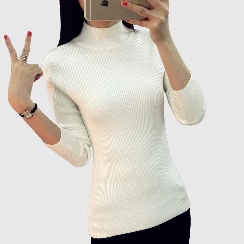 Women Sweater Women fashion Slim Solid Autumn and Winter Knitted Warm Turtleneck Pullover Women Sweater
Women Sweater Women fashion Slim Solid Autumn and Winter Knitted Warm Turtleneck Pullover Women Sweater