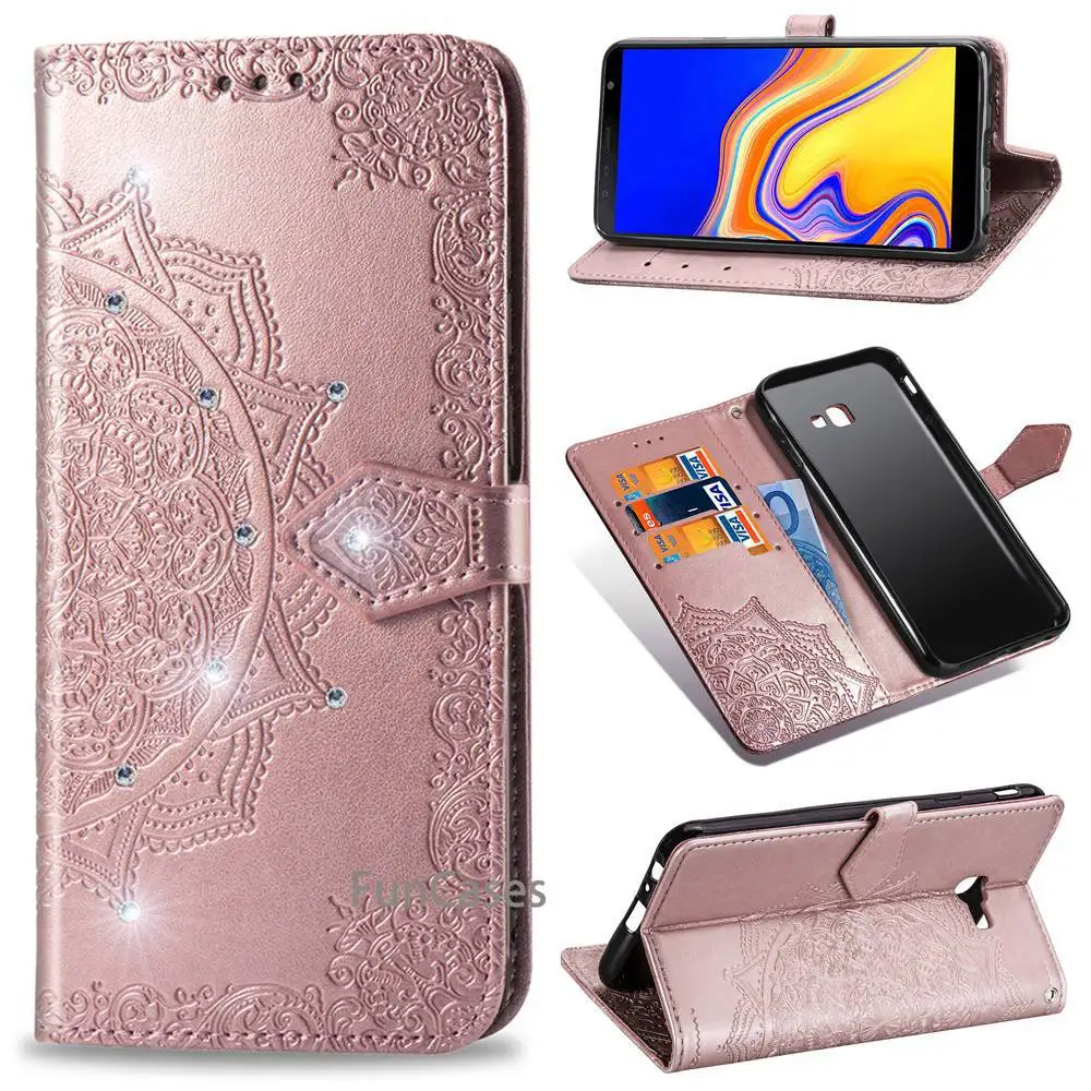 Leather Flip Case For Samsung Galaxy J4 Core Cover Phone Cases Plain Wallet Book J4Core Coque | Мобильные телефоны и