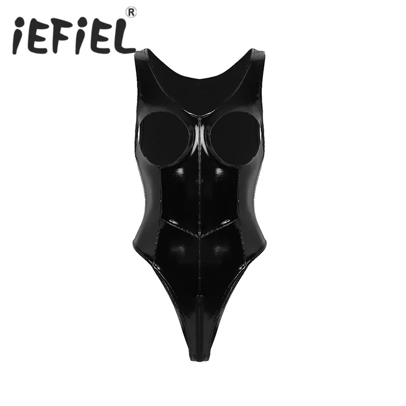 Women Wetlook Faux Leather Lingerie Open Bust Zipper Crotch Sleeveless Teddy Bodysuit Nightwear Clubwear Sexy Teddies Underwear
Women Wetlook Faux Leather Lingerie Open Bust Zipper Crotch Sleeveless Teddy Bodysuit Nightwear Clubwear Sexy Teddies Underwear