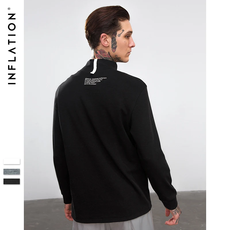 INFLATION New Fashion High-elasticity Sporting T-shirt Letter print Solid Long Sleeve Dress T-shirt Hight Street Men Tee 8701W
INFLATION New Fashion High-elasticity Sporting T-shirt Letter print Solid Long Sleeve Dress T-shirt Hight Street Men Tee 8701W